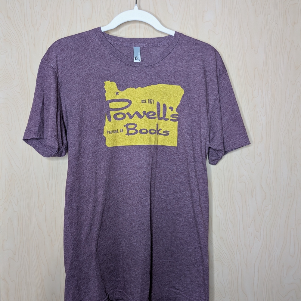 Vintage Early 2000s American Apparel Purple T Of The Famous Powell's Books